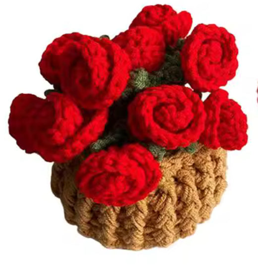 Crochet Coaster Bouquet 🌹