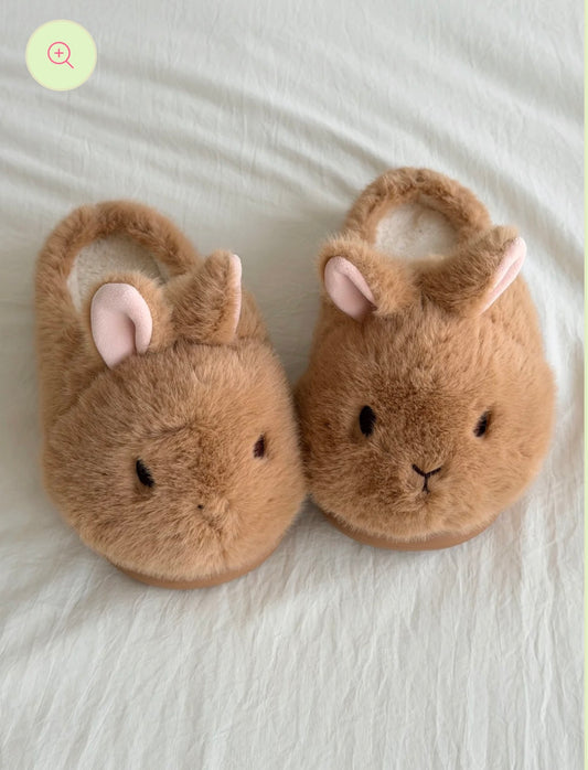 Cute plush bunny slippers 🐰